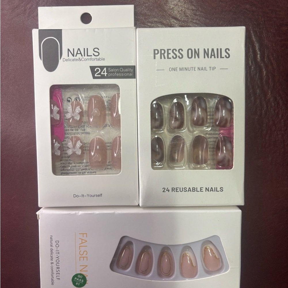 Three Sets - 24 Piece Reusable Professional Artificial Nail Kit